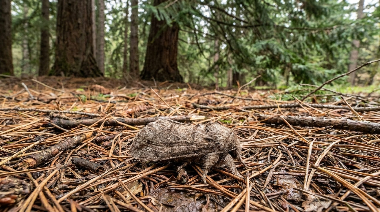 A fauna nativa protege os ecossistemas ao neutralizar gerações inteiras da lagarta do pinheiro de forma precoce.