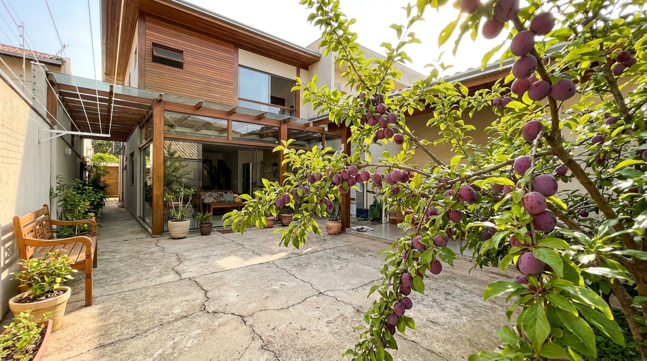 O cultivo da ameixeira em áreas urbanas oferece resiliência climática e segurança estrutural devido ao seu porte moderado e raízes superficiais.