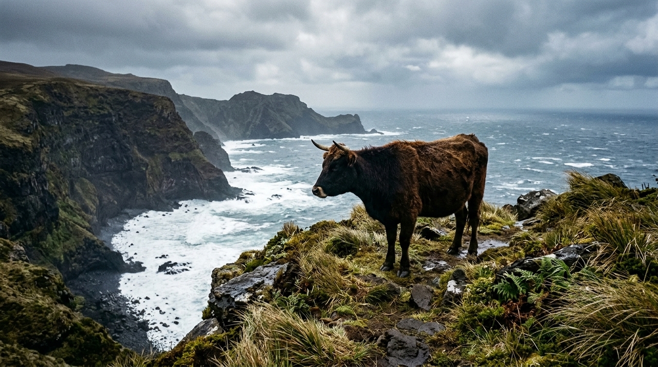 A história das vacas da Ilha Amsterdã demonstra como o isolamento geográfico prolongado impulsionou uma evolução única em bovinos domésticos.
