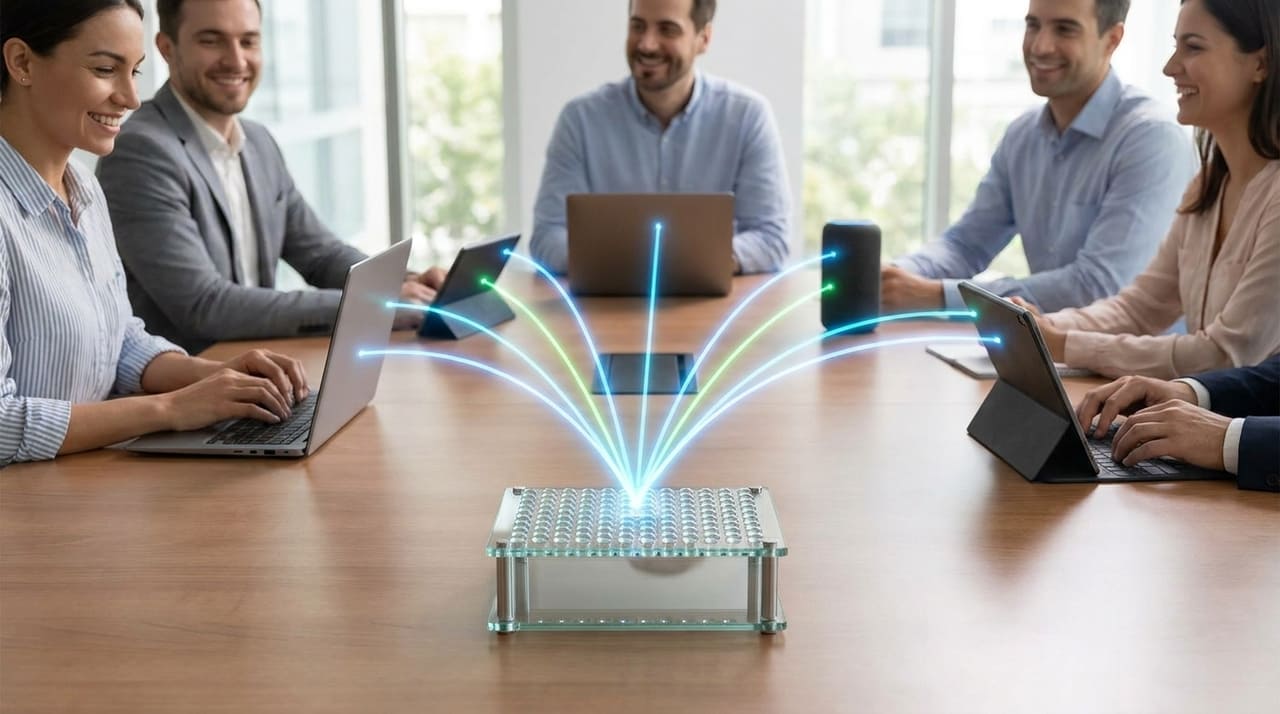 Nova tecnologia baseada em luz reduz o consumo de energia pela metade em comparação aos roteadores de rádio tradicionais.