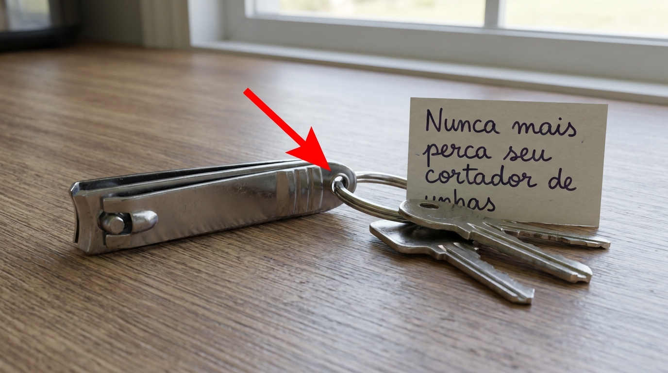 O orifício inferior permite prender o utensílio em chaveiros para facilitar a organização e evitar perdas.