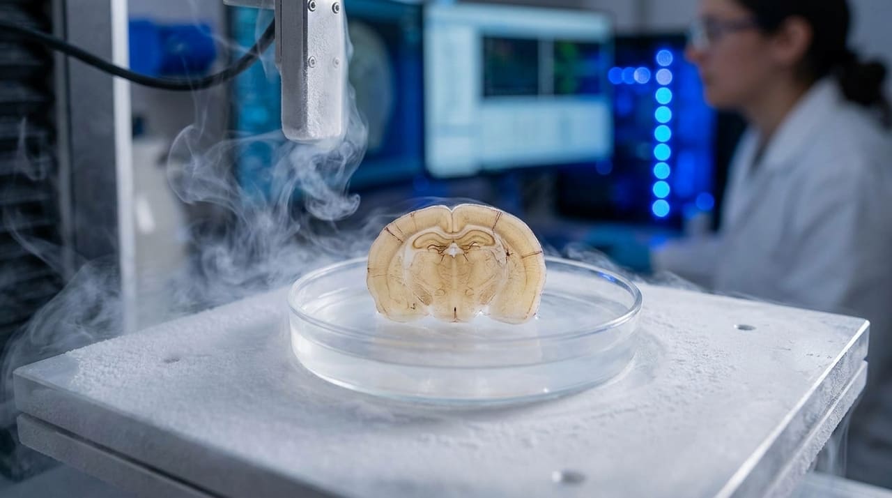 Técnica de vitrificação permite que tecidos cerebrais recuperem funções elétricas e sinápticas após o descongelamento profundo.