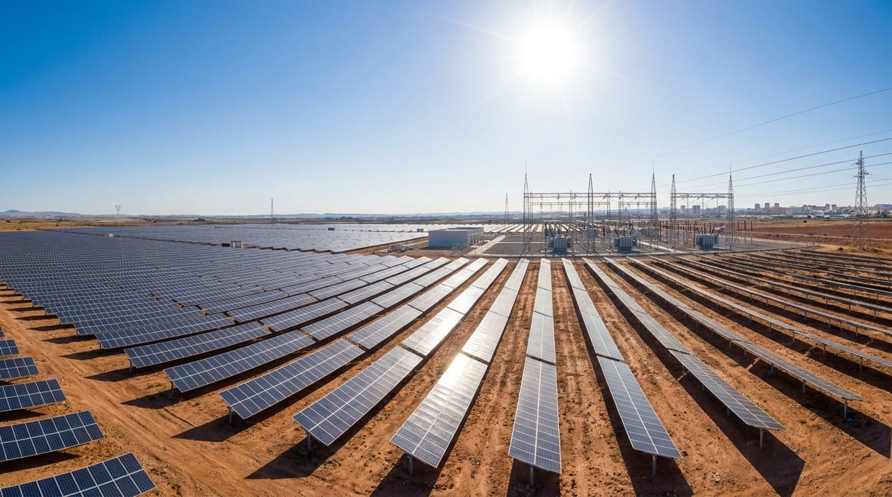 O complexo de Balbona utiliza tecnologia de vanguarda e investimento de oitenta e dois milhões de euros para abastecer a região com energia limpa.