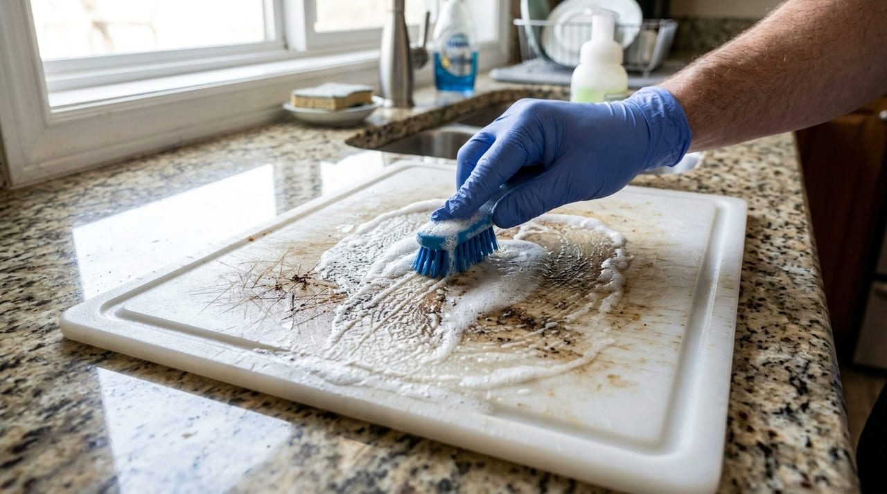 O uso de agentes químicos adequados e superfícies sintéticas garante a eliminação de resíduos orgânicos nas ranhuras dos utensílios.