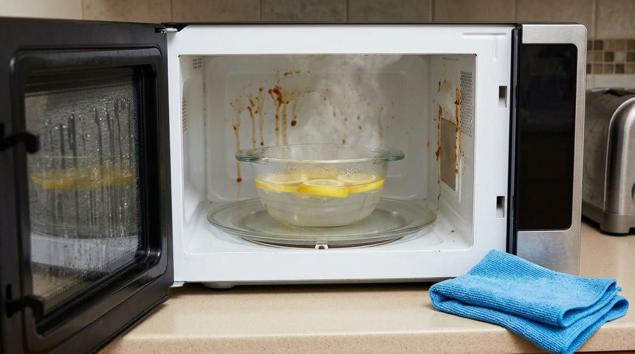 O vapor da água com limão amolece a sujeira pesada e garante a remoção total dos resíduos de forma sustentável.