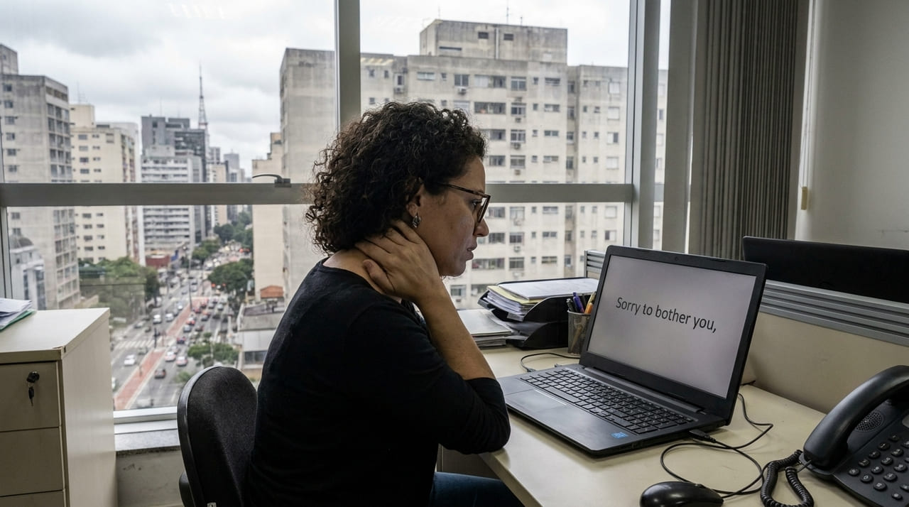 O hábito de pedir desculpas constantes funciona como um mecanismo de defesa para evitar conflitos no ambiente de trabalho e em casa.