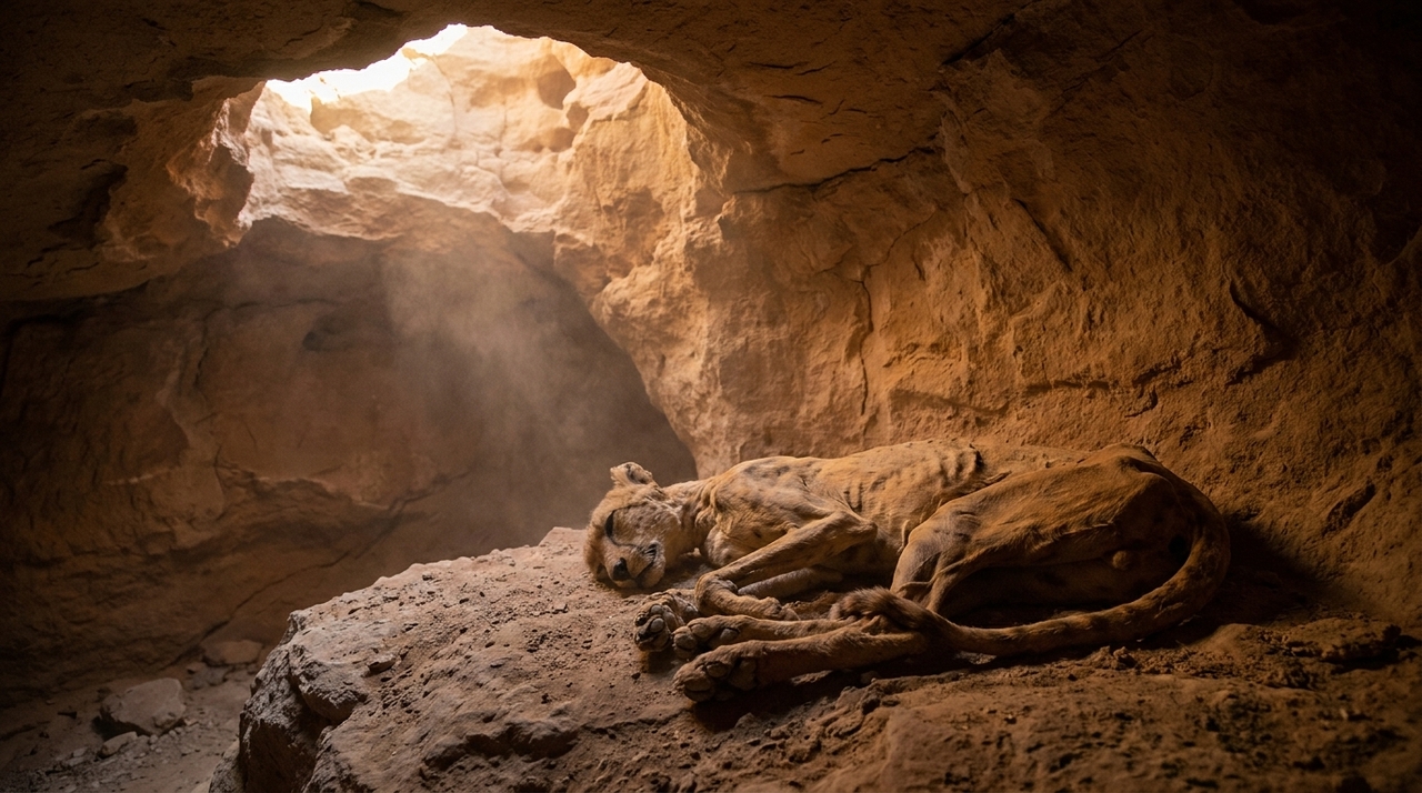 Cientistas descobriram corpos de guepardos naturalmente mumificados com tecidos intactos em cavernas subterrâneas na Arábia Saudita.