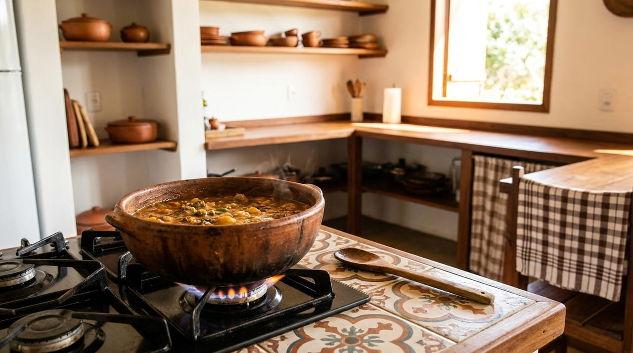 A higienização correta e o processo de cura garantem a durabilidade e o sabor original das suas receitas em utensílios rústicos.
