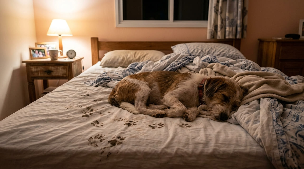 A moldagem da cama permite que o pet ajuste a ergonomia para proteger as articulações e regular a temperatura corporal durante o repouso.