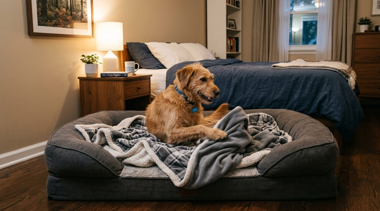 Por que o cachorro fica “cavando” a caminha antes de deitar para dormir