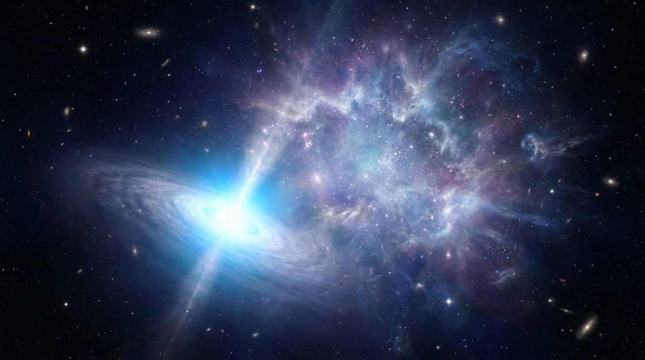 O vapor detectado ao redor do núcleo ativo revela a presença de moléculas essenciais desde os primórdios do universo.