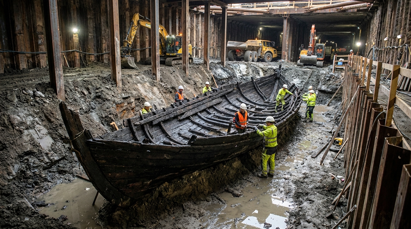 Os cascos encontrados demonstram a transição entre técnicas de construção de navios da Idade Média ao século dezessete.