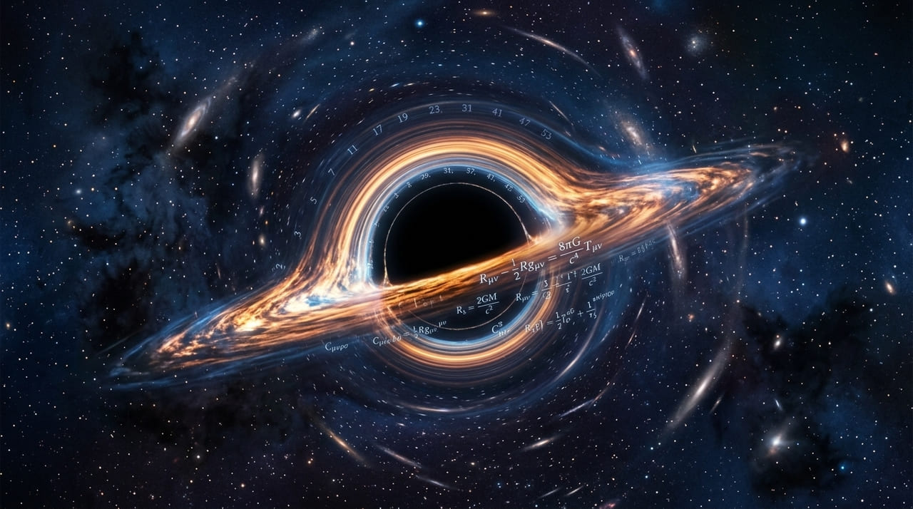 A matemática clássica e os números primos oferecem uma nova linguagem teórica para decifrar o comportamento das singularidades espaciais.