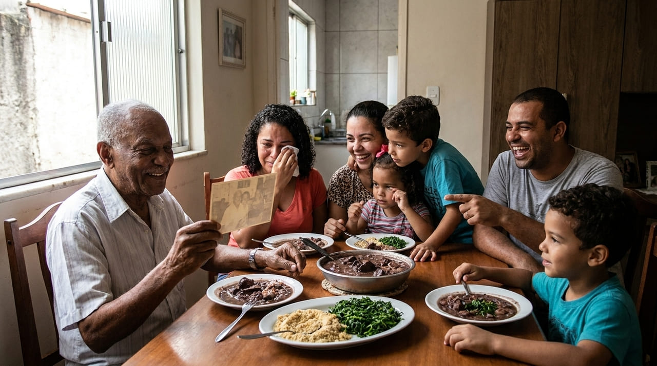 Compartilhar relatos pessoais e memórias afetivas fortalece os vínculos familiares e previne o isolamento emocional durante a maturidade.