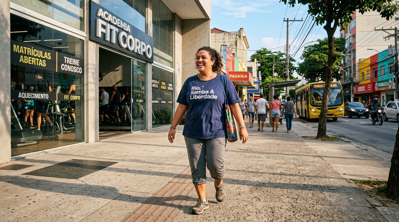 Manter uma velocidade constante de cinco quilômetros por hora garante o condicionamento cardiovascular ideal sem sobrecarga.
