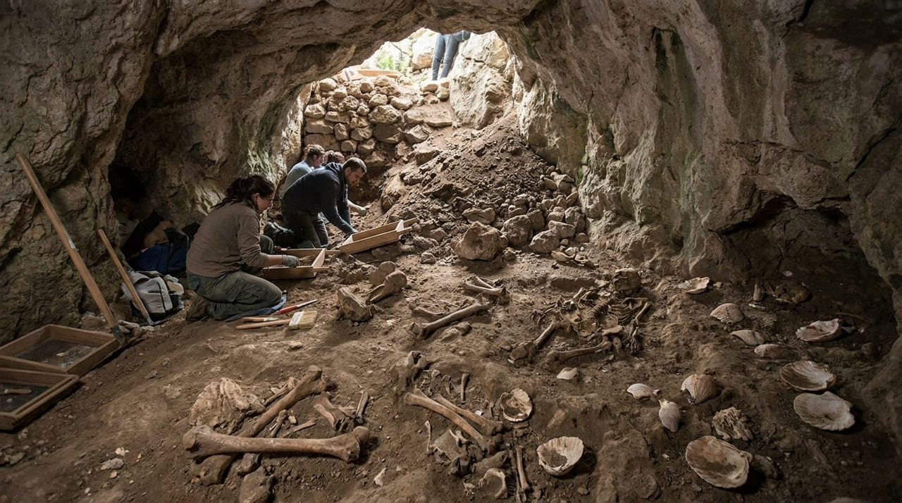 Câmara isolada em Gibraltar revela detalhes preservados sobre a vida e os costumes de populações extintas.