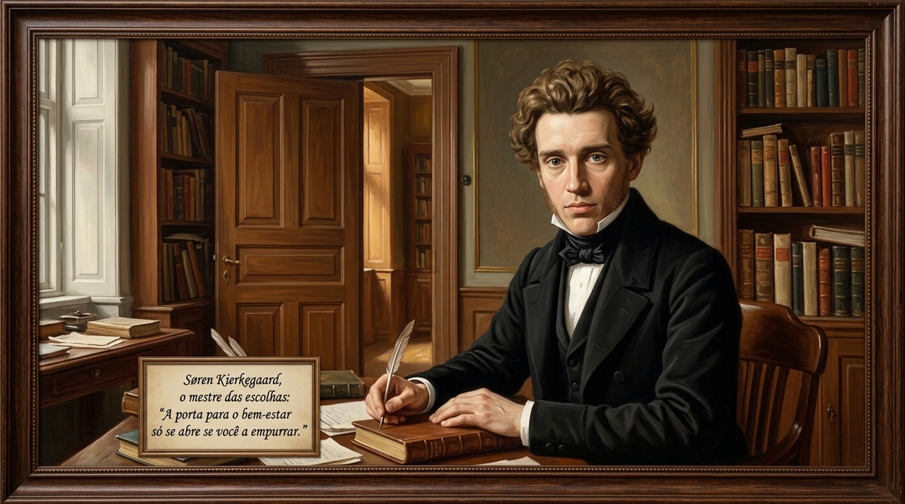 A filosofia de Kierkegaard nos ensina que abrir as janelas é um ato essencial de autocuidado para renovar o ar da casa.