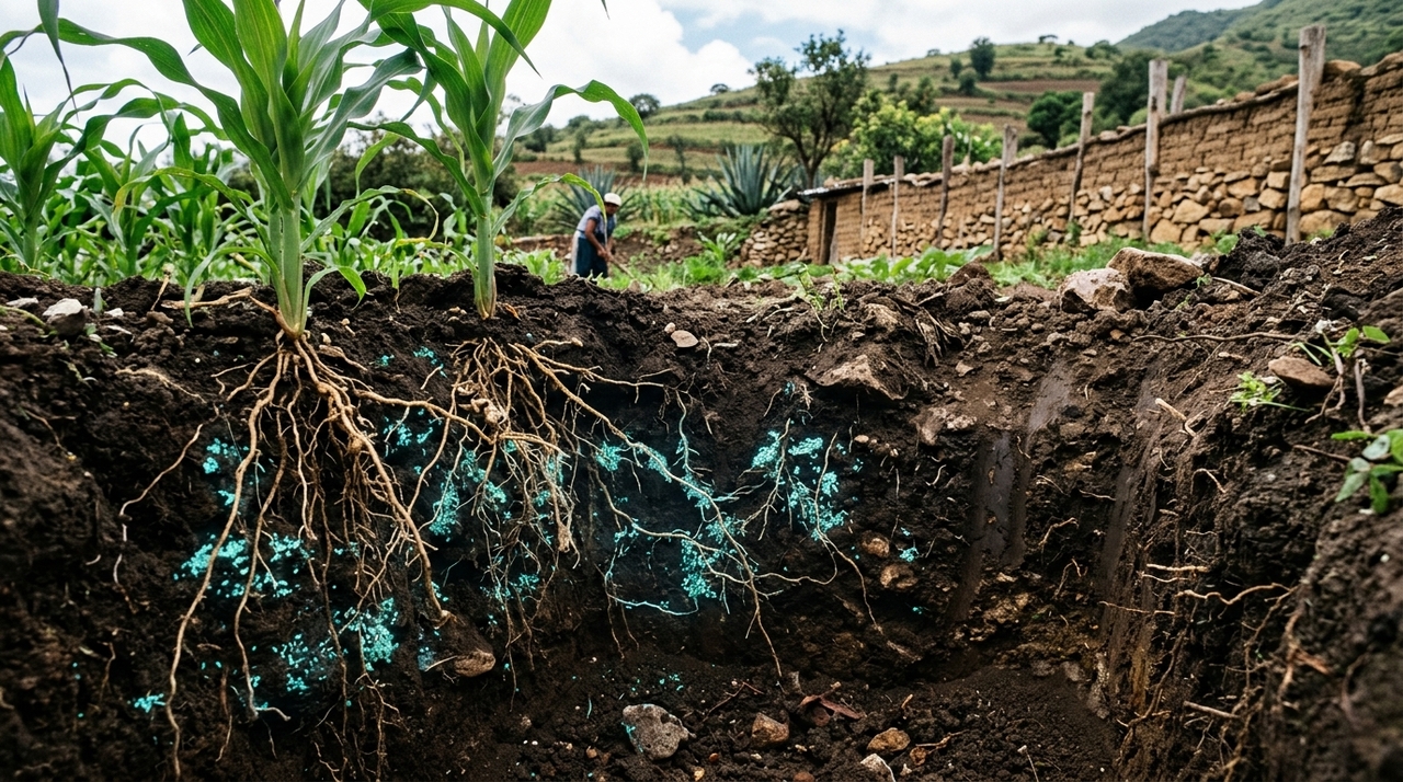 Pesquisadores da UNAM identificaram grupos bacterianos nos solos de Oaxaca com potencial para transformar a agricultura sustentável.