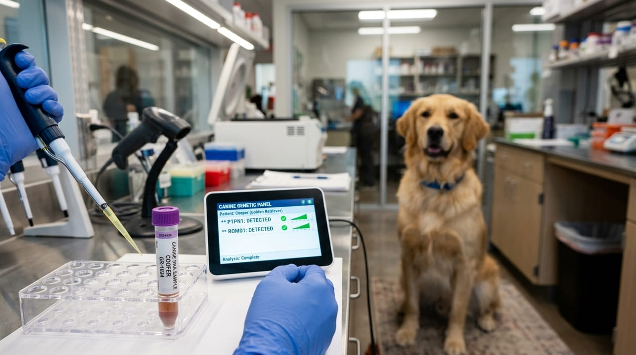 O mapeamento de genes específicos como PTPN1 e ROMO1 auxilia na compreensão da sociabilidade e da capacidade de treinamento dos animais.