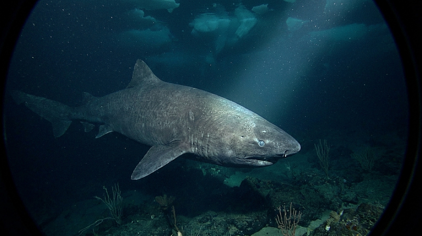 A descoberta de um predador da família Somniosidae revela como grandes espécies sobrevivem nas profundezas congelantes do Oceano Austral.