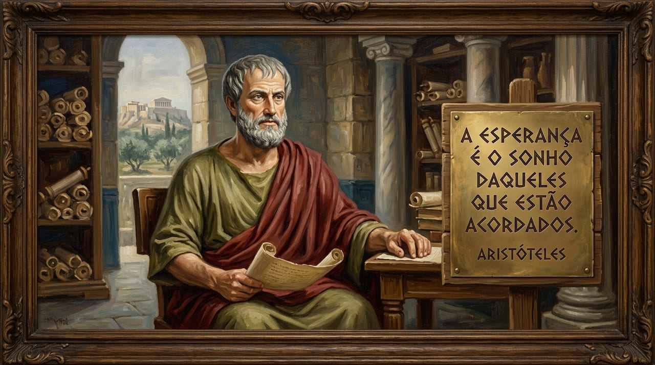 A esperança atua como a visão projetada de quem mantém a consciência desperta para o futuro.