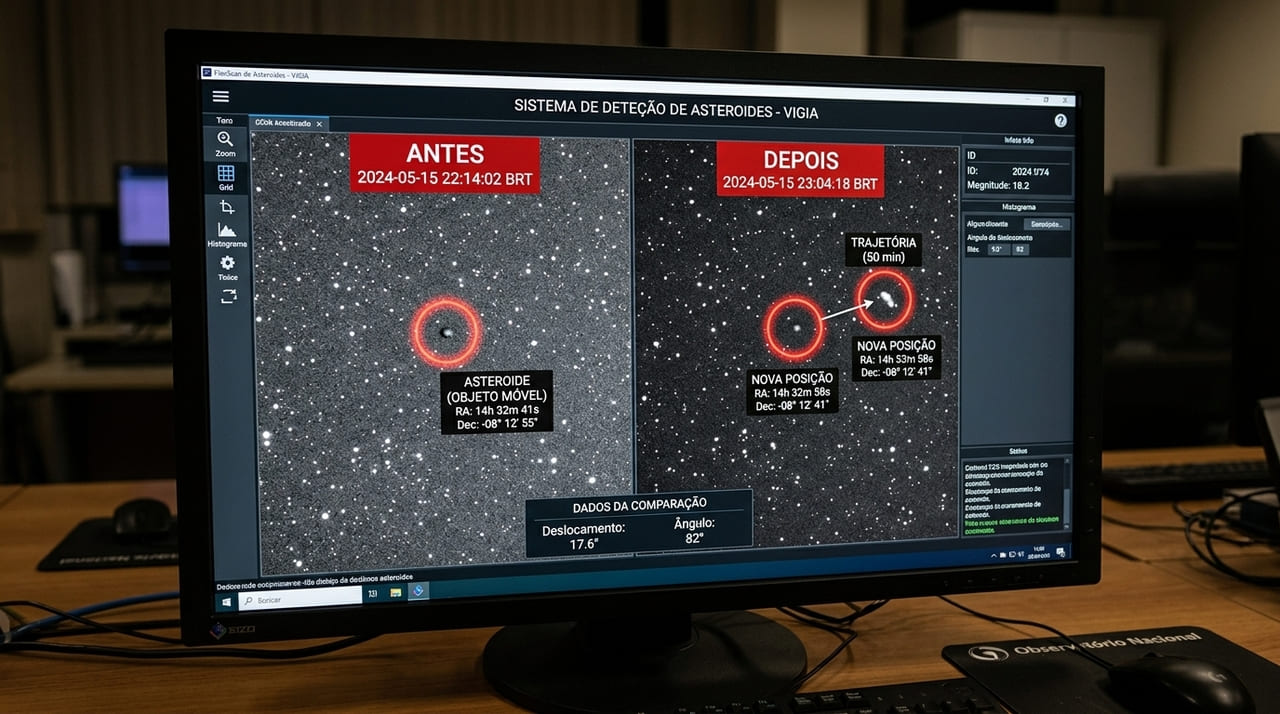 A infraestrutura avançada de processamento de dados do observatório garante a identificação precoce de asteroides e fenômenos dinâmicos.