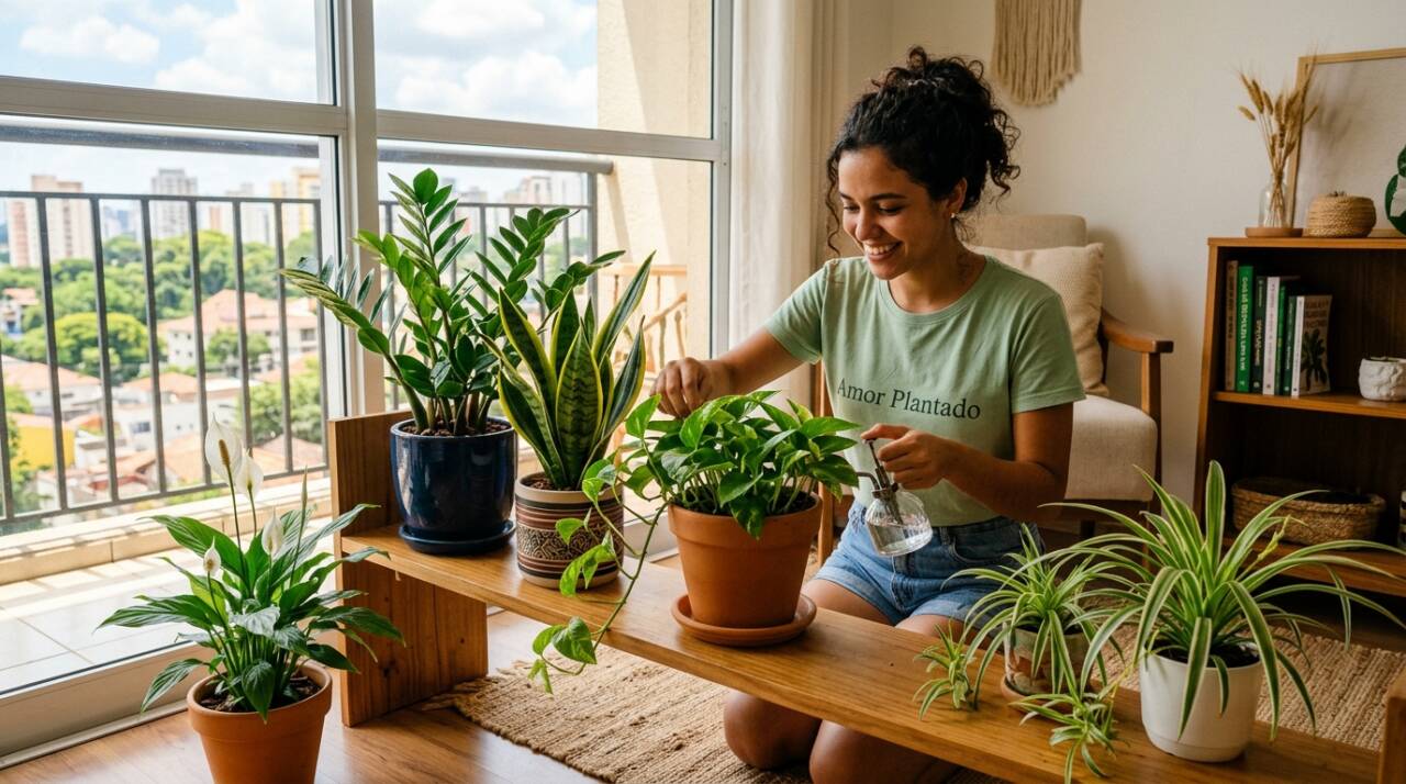 Uma planta adequada para quem está começando geralmente reúne três características: resistência, baixo consumo de água e adaptação à luz indireta