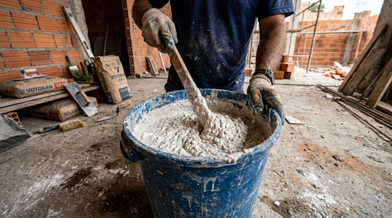 A receita usa componentes que se encontram em qualquer loja de materiais de construção por um custo muito inferior ao de produtos prontos do mercado