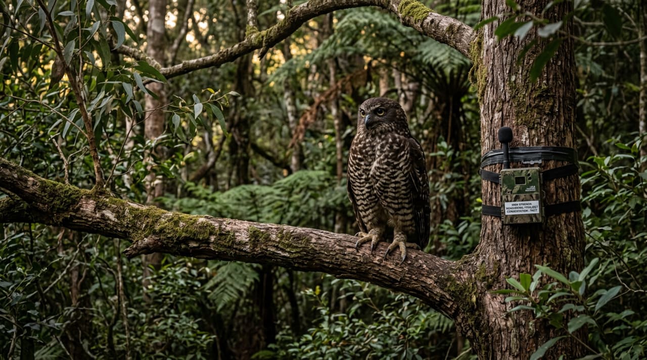 A redução de habitats naturais é um dos principais fatores que colocam a coruja-poderosa em risco.