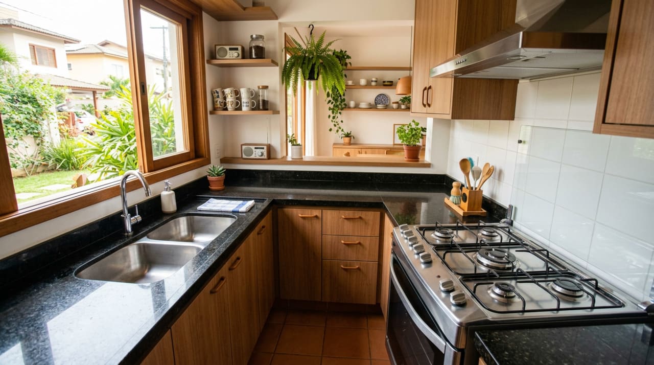 A forma como a cozinha é usada ao longo do dia interfere diretamente no nível de bagunça