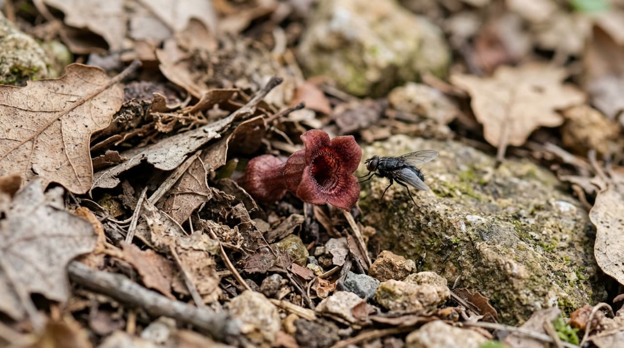 Ela só existe na Grécia: a flor que finge de morta para atrair insetos