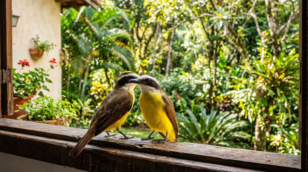 O bem-te-vi é diurno, ativo e vocal. Seu canto forte ajuda a marcar presença no território e facilita a comunicação com outros bem-te-vis.