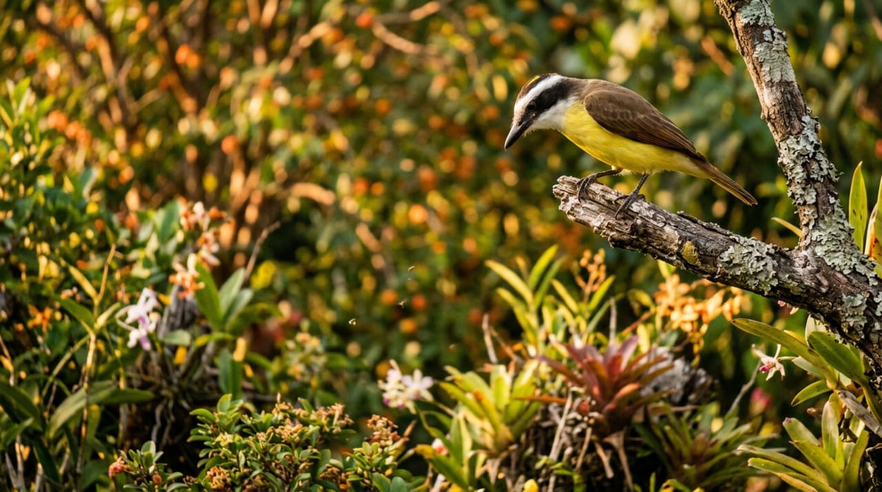 O bem-te-vi é diurno, ativo e vocal. Seu canto forte ajuda a marcar presença no território e facilita a comunicação com outros bem-te-vis.