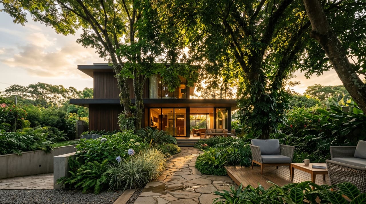Cada espécie a seguir combina velocidade de crescimento com copa generosa, sendo adequada para jardins residenciais de diferentes tamanhos.