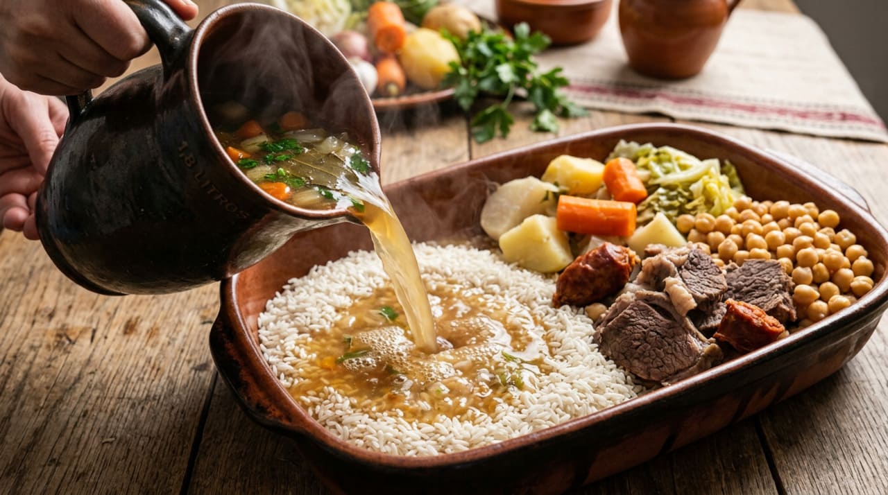 O nome arròs passejat, que significa literalmente “arroz que passeou”, vem de um hábito muito prático das famílias valencianas de séculos atrás