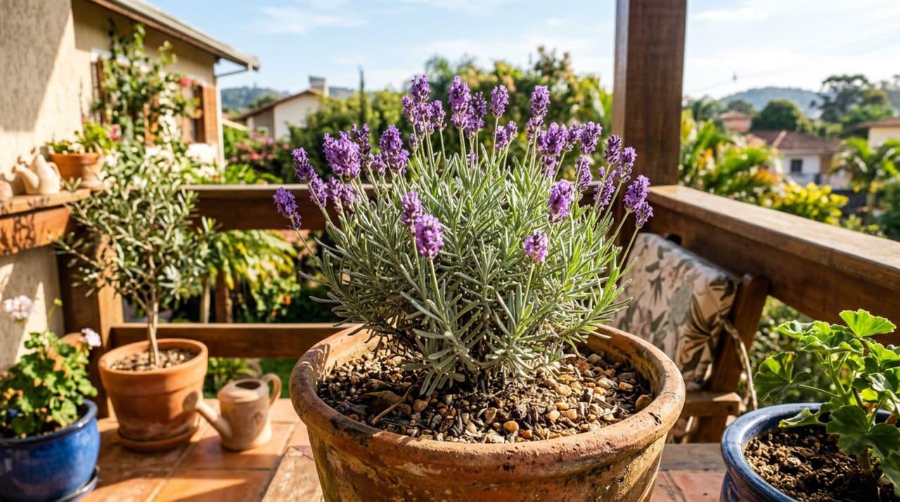 A lavanda precisa de um substrato leve, solto e com rápida drenagem.