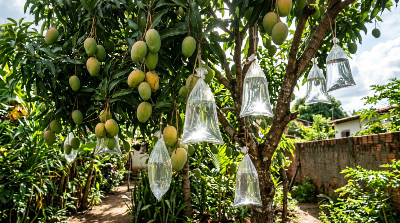 O saquinho com água para espantar moscas baseia-se no comportamento visual dos insetos e em fenômenos de luz