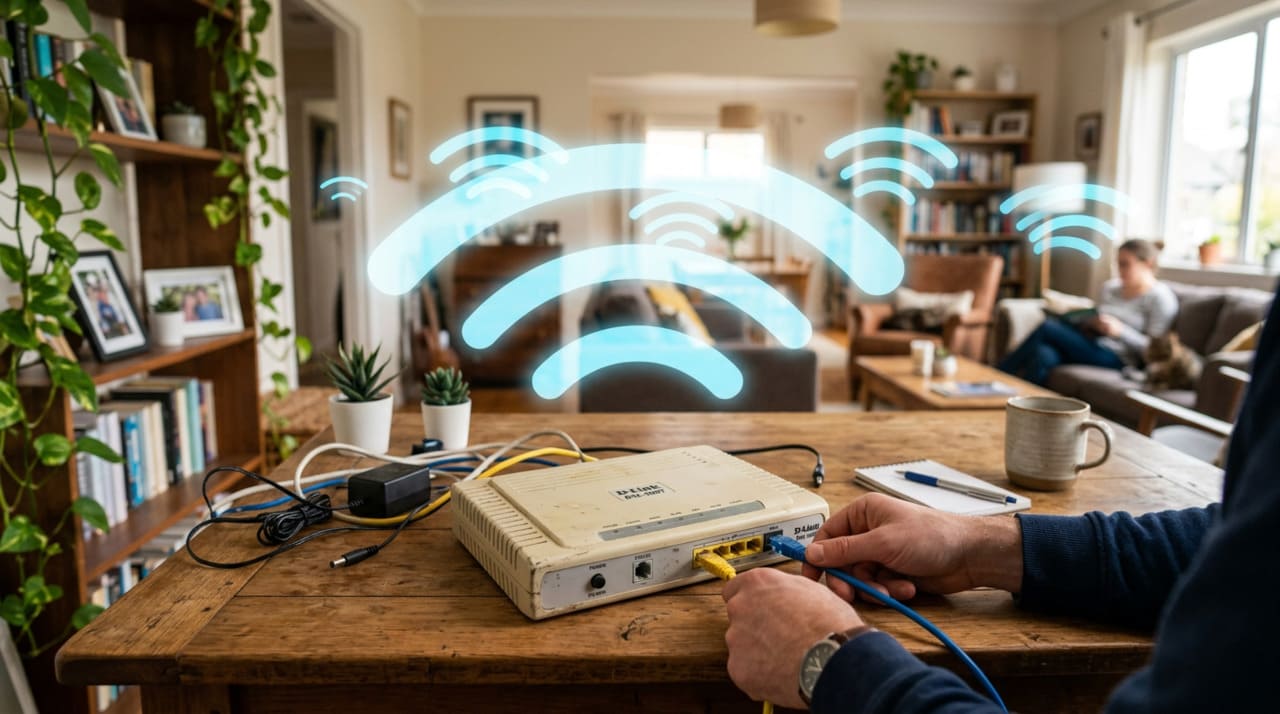 Essa é a aplicação mais prática e imediata para quem tem um modem antigo funcional.