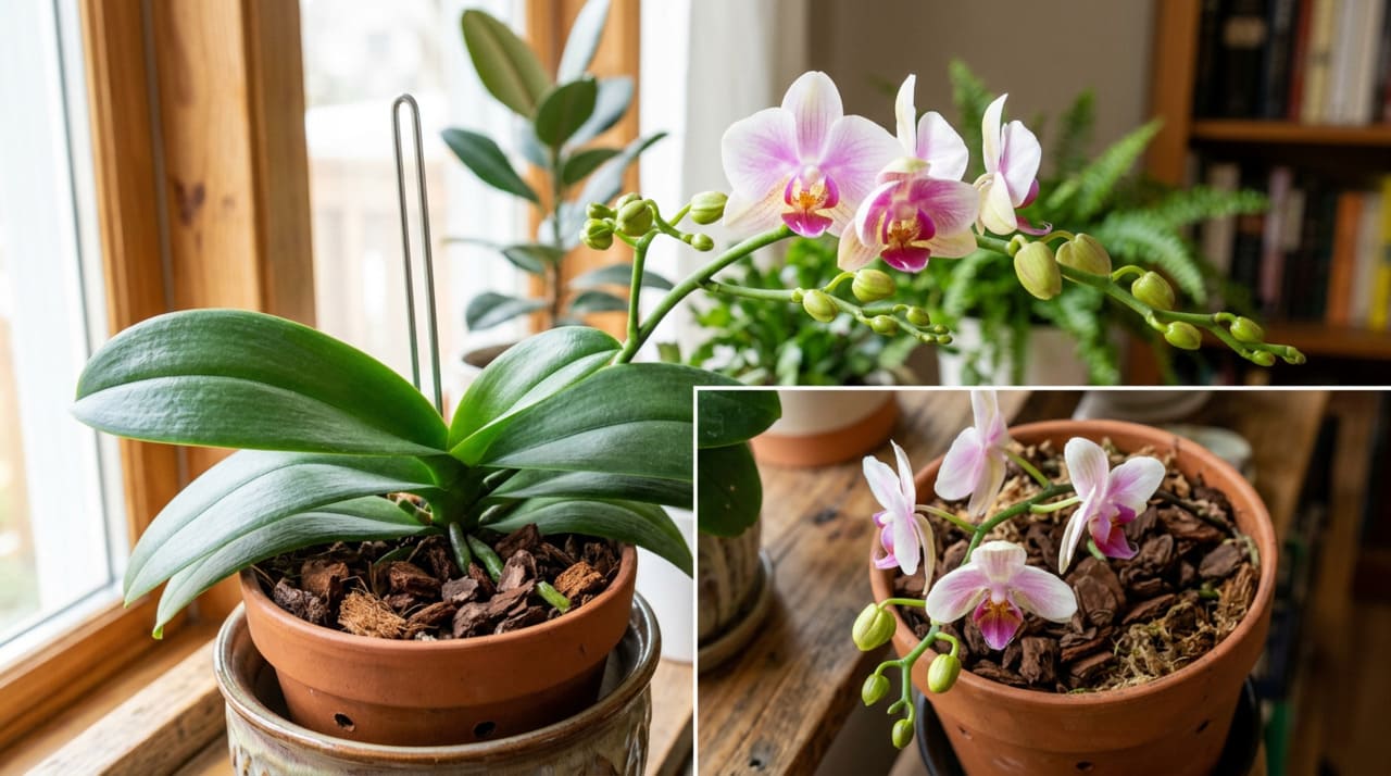 As duas versões funcionam para a orquídea, mas com intensidades diferentes.