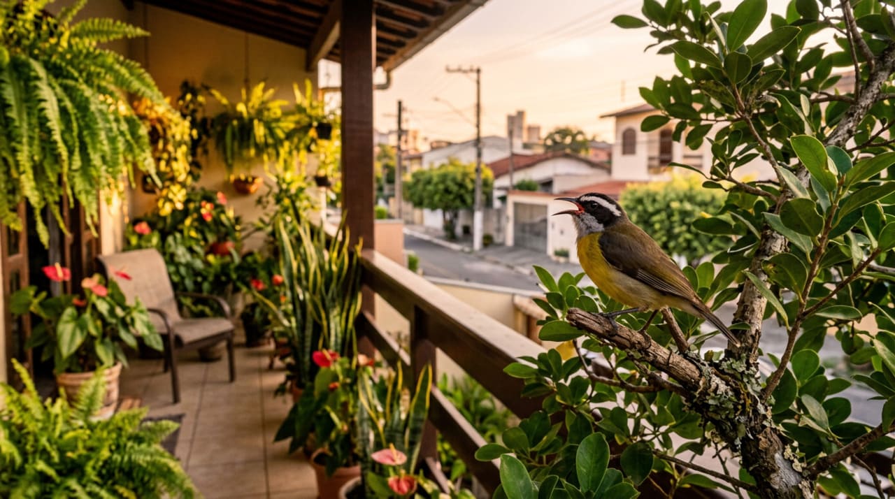 Quando aves aparecem com frequência em áreas urbanas, praças, quintais e varandas, o som que produzem revela muito sobre o estado desse espaço