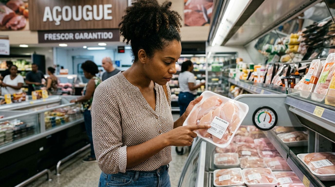 O frango amarelo ganhou fama de produto mais natural, mas essa associação nem sempre corresponde ao que está na embalagem.