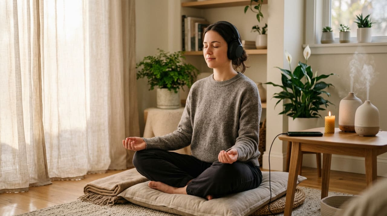 Uma pessoa que nunca meditou antes deve começar com respiração guiada primeiro e depois passar para a meditação em silêncio, alternando entre os dois