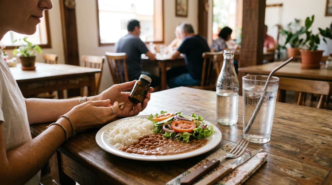 Quando grandes quantidades de água são ingeridas logo após comer, o volume líquido pode reduzir temporariamente a concentração desses sucos gástricos.