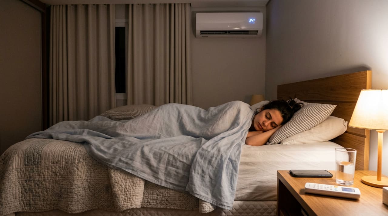 Conselhos para famílias que deixam o ar condicionado ligado durante toda a noite