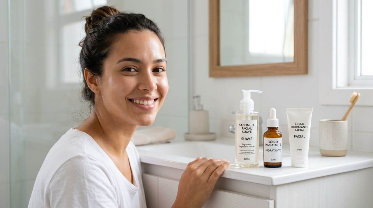 Antes de incluir novos produtos, é essencial reconhecer o tipo de pele, já que isso orienta a escolha de hidratantes, limpadores, protetores solares e séruns.