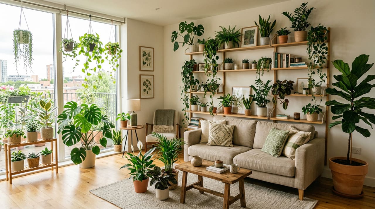 A decoração com plantas de interior cresceu junto com a ideia de casa como refúgio, lugar de descanso e, muitas vezes, de trabalho