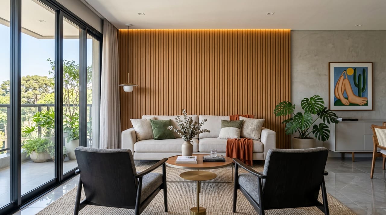 Uma das grandes vantagens dos painéis decorativos é a aplicação sem demolição nem argamassa, exigindo apenas uma parede firme, seca e relativamente nivelada