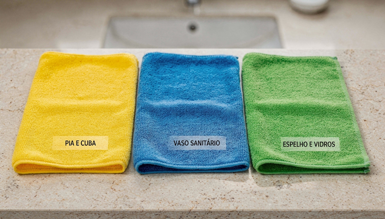 Panos separados evitam contaminação entre áreas do banheiro