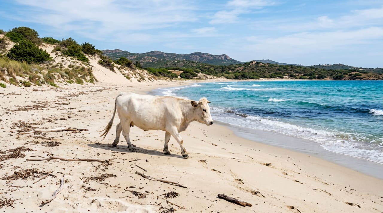 As vacas aparecem porque a região mantém uma relação forte com a criação extensiva de animais