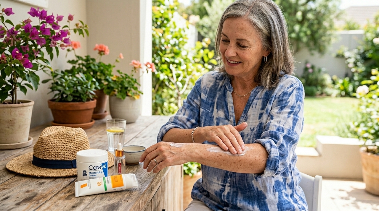Com o envelhecimento, a pele produz menos colágeno e passa a responder de maneira diferente aos danos causados pelo sol.